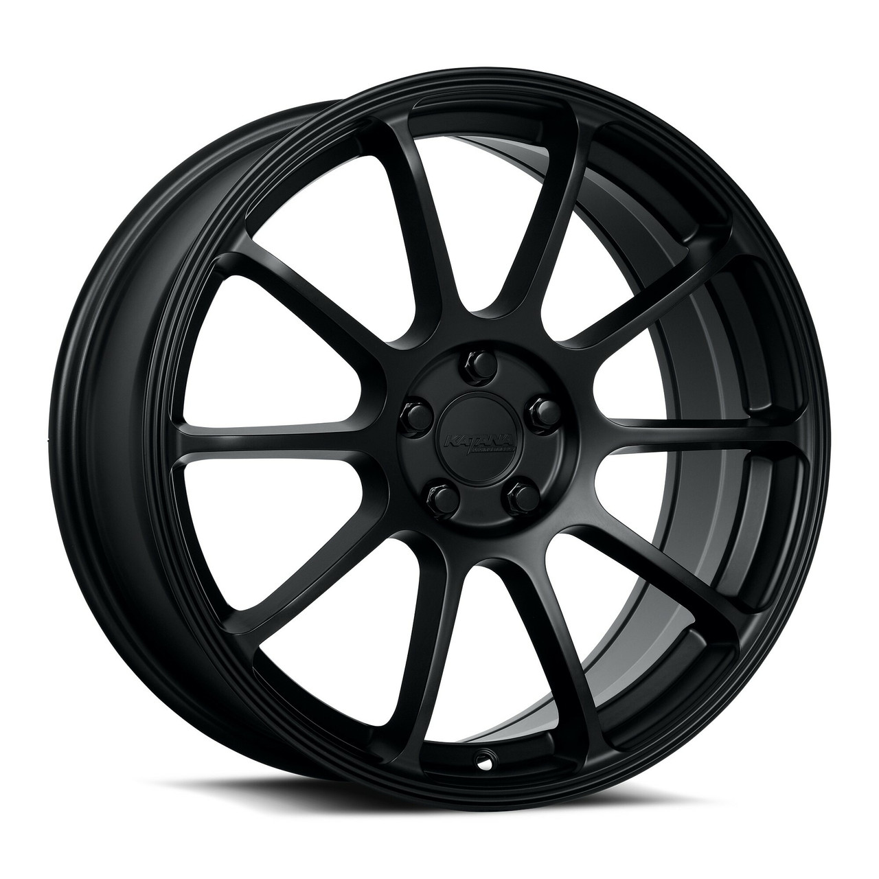 Set 4 17" Katana Wheels KR07  17x7.5 5x100 40mm Matte Black Racing Rims