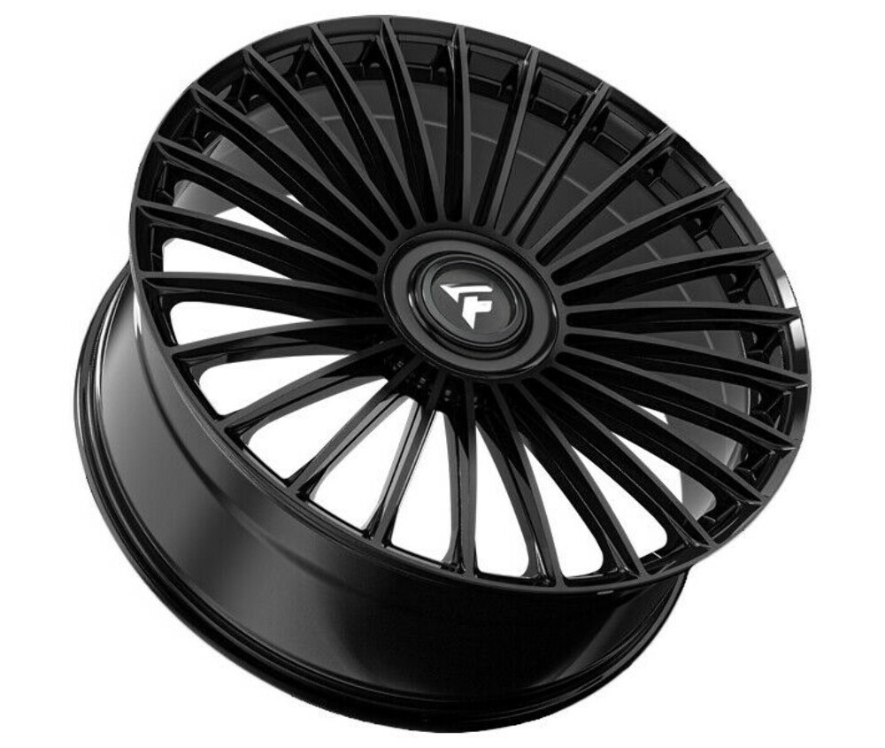 Set 4 22" Fittipaldi Street FS370B Gloss Black 22x9.5 Wheels 5x5 5x130 34mm Rims
