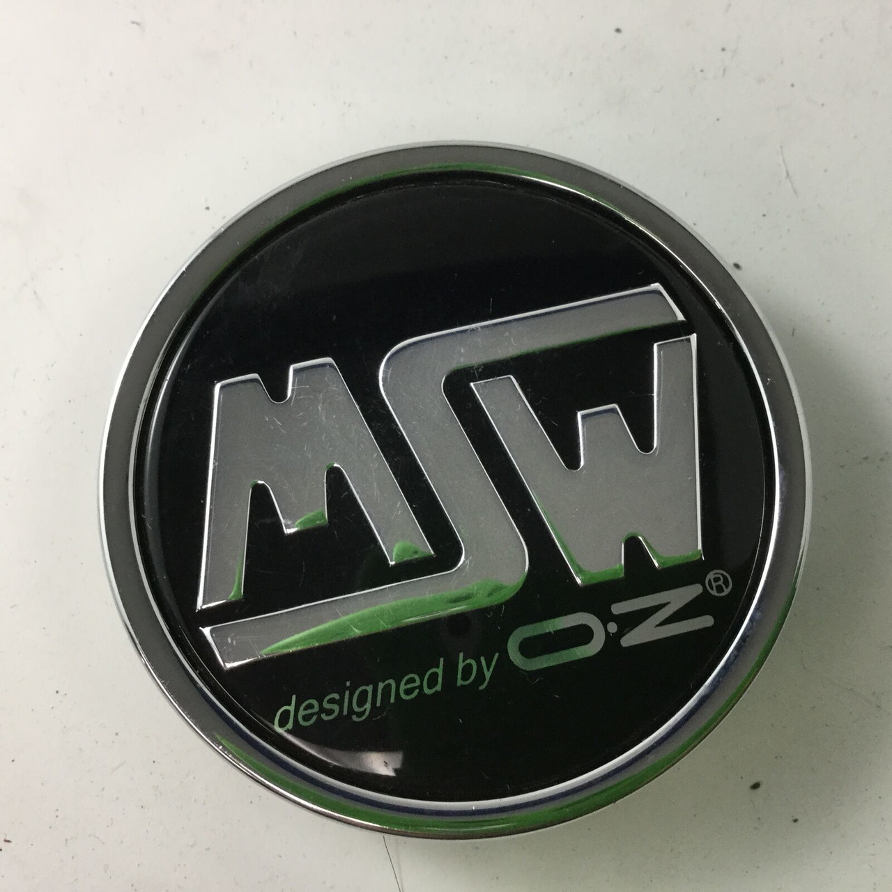 MSW Wheel by OZ Center Hub Cap Black Chrome Custom C-PCF56 2.625"