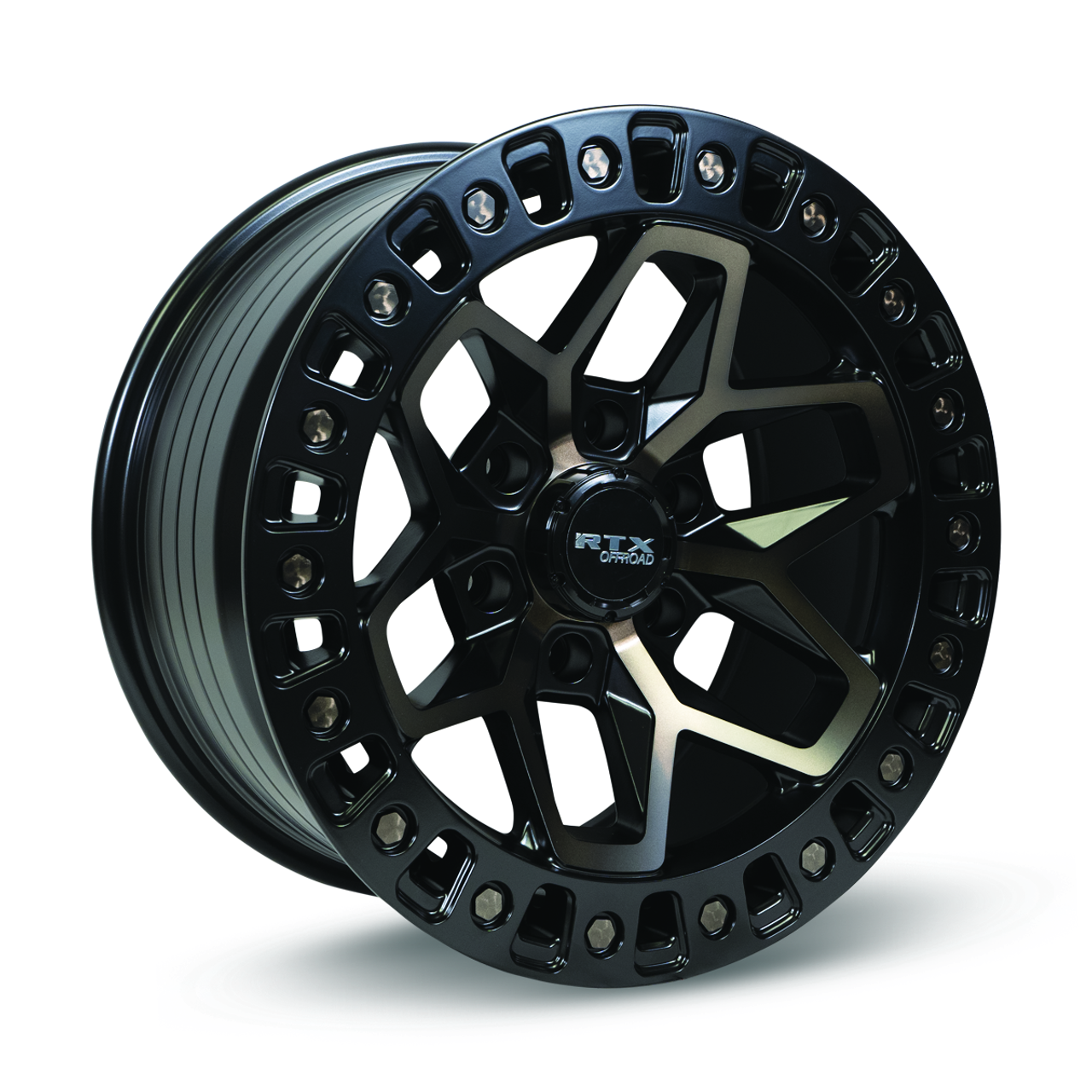 18" RTX Zion Satin Black Tinted Bronze Wheel 18x9 6x5.5 0mm Rim For Chevy GMC