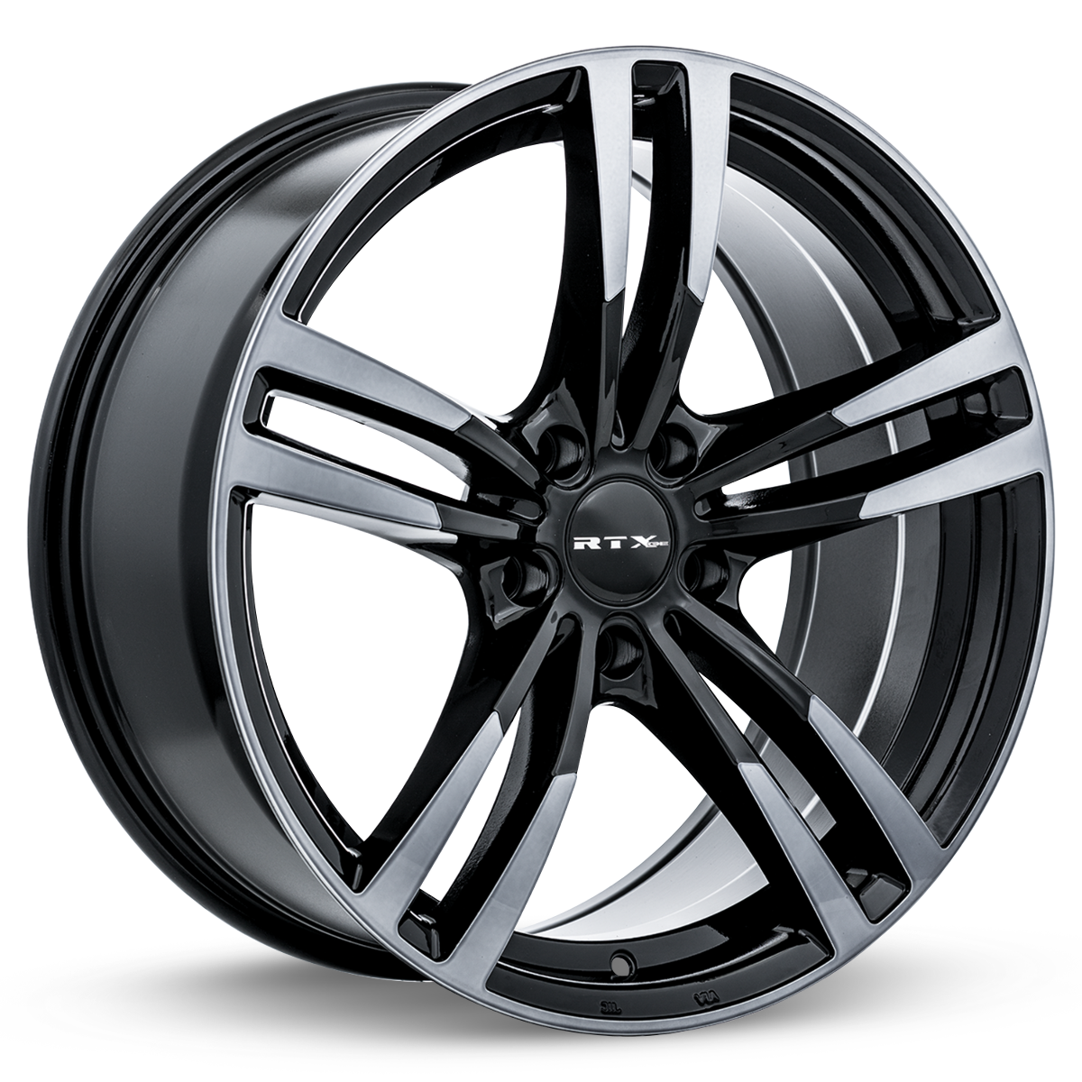 Set 4 19" RTX Graz Black Machined Grey Wheels 19x8.5 5x120 35mm Rims