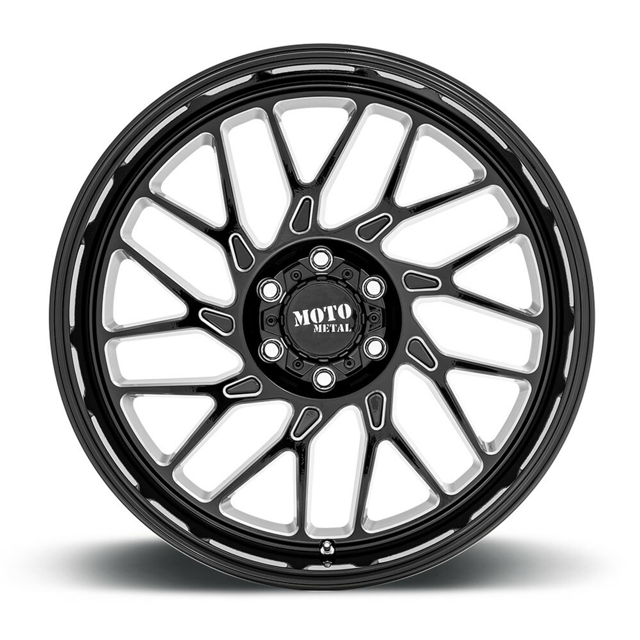 Moto Metal MO805 22x10 5x5.0 Gloss Black Milled Wheel 22" -18mm For Jeep Rim
