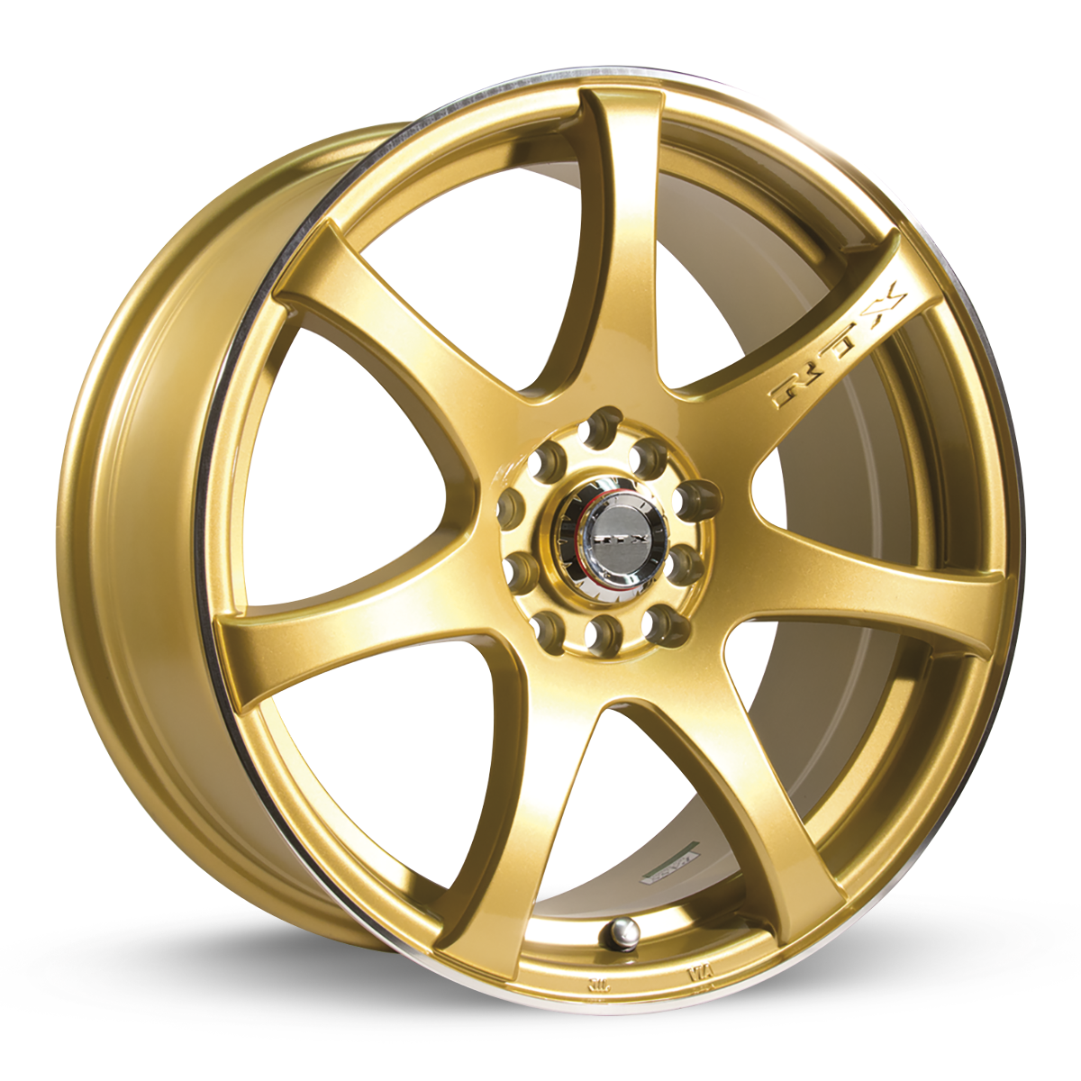 Set 4 15" RTX Ink Gold Machined Wheels 15x6.5 4x100 5x4.5 40mm Rims