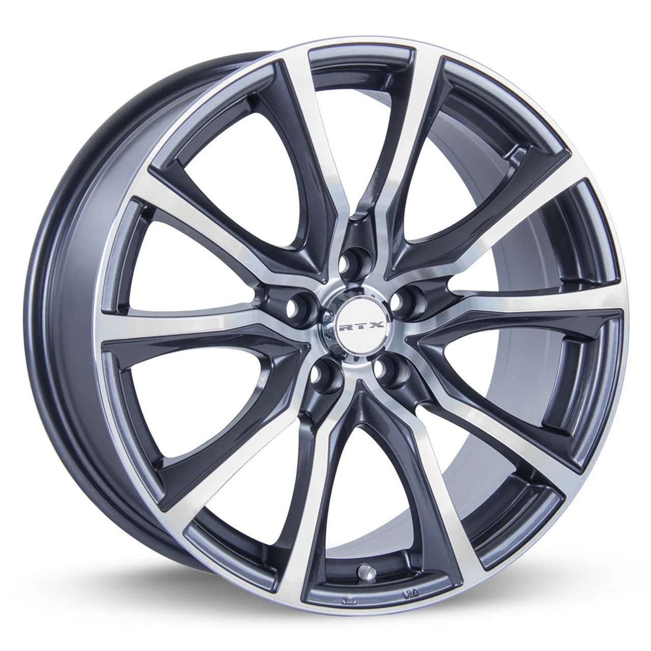 16" RTX Contour Gunmetal Machined Wheel 16x7 5x4.5 40mm Rim
