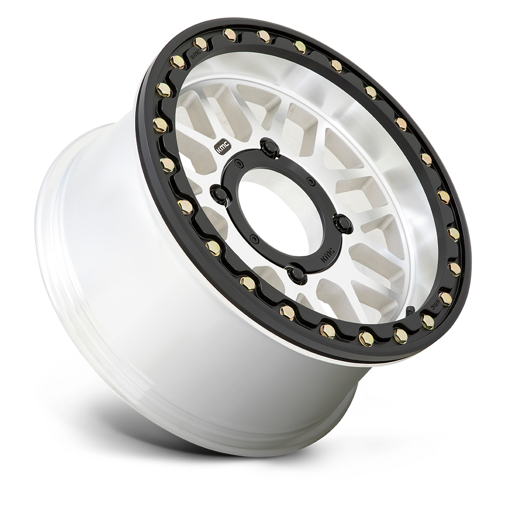 KMC Powersports Ks235 Grenade Beadlock 15x6 4x110 Machined Wheel 15" 38mm Rim