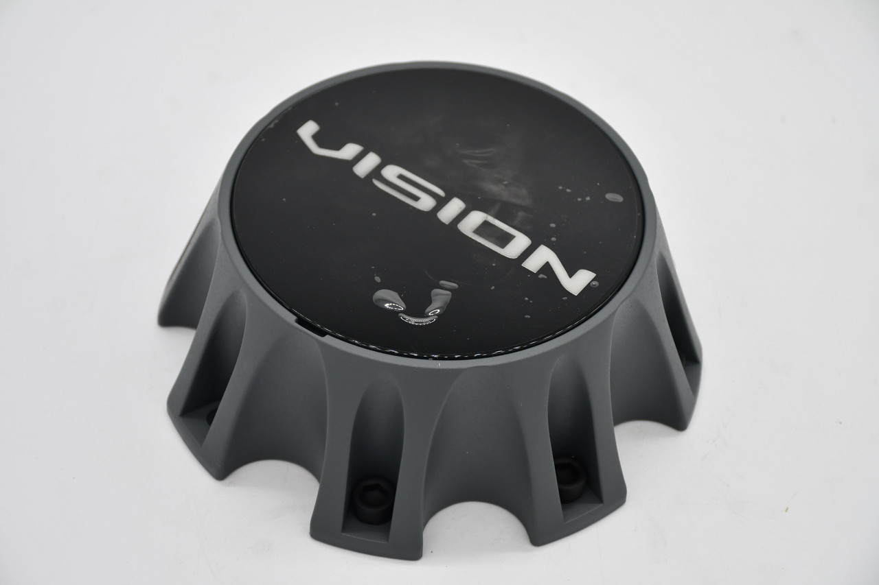Vision Wheels 403 Tactical gray center cap, SKU C354TG-8V, for compatible Vision Tactical wheels