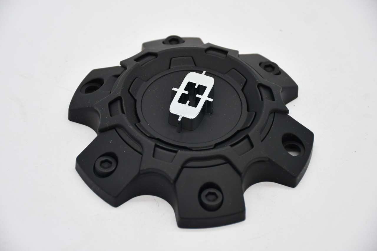 Vision 349 Savage 404 Brawl Satin Black Wheel Center Cap C404SB-6V Close-Up