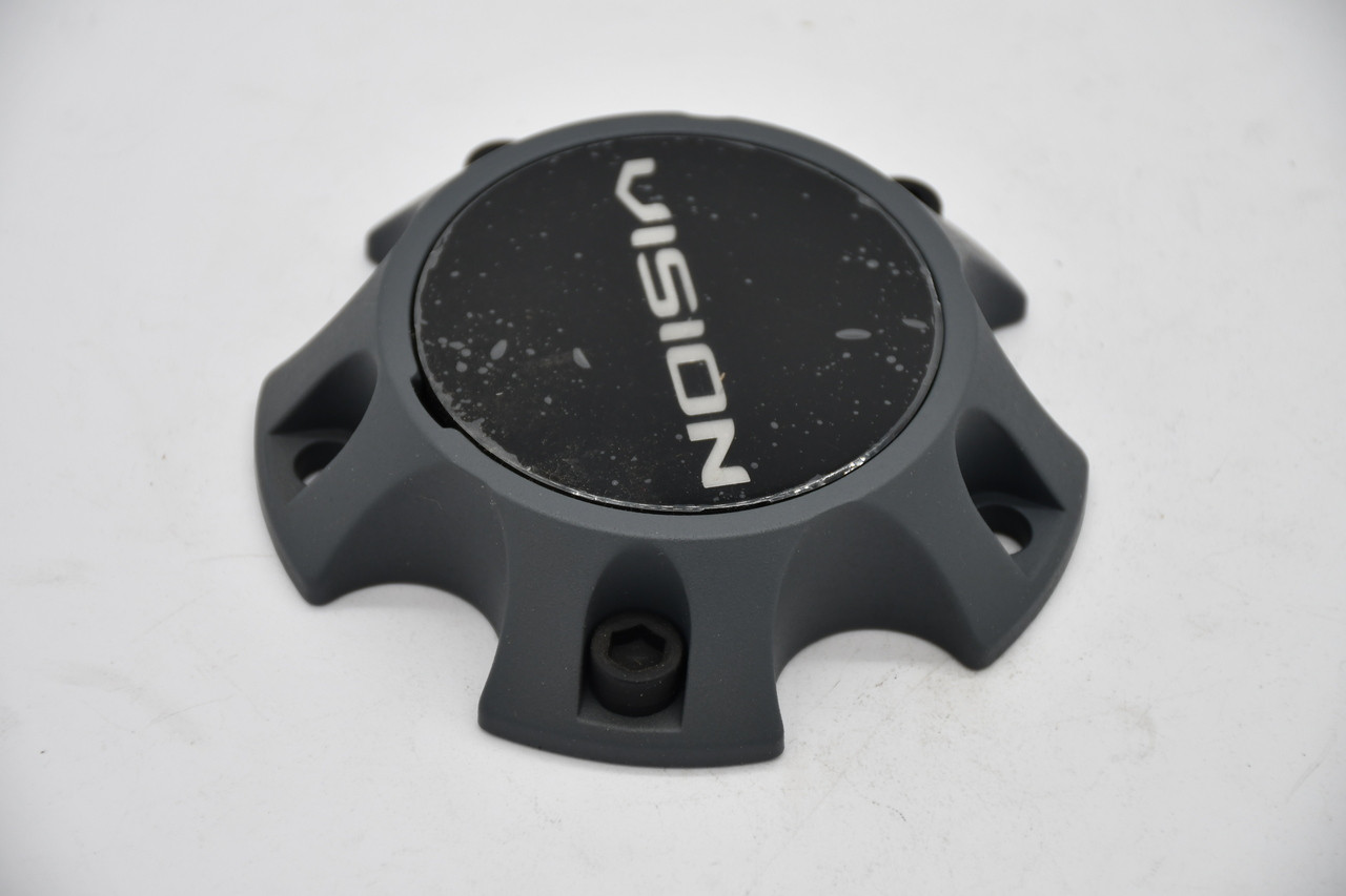 Vision 403 Tactical C354TG-65V Gray Black Center Wheel Center Cap Fits 5x4.5 5x5
