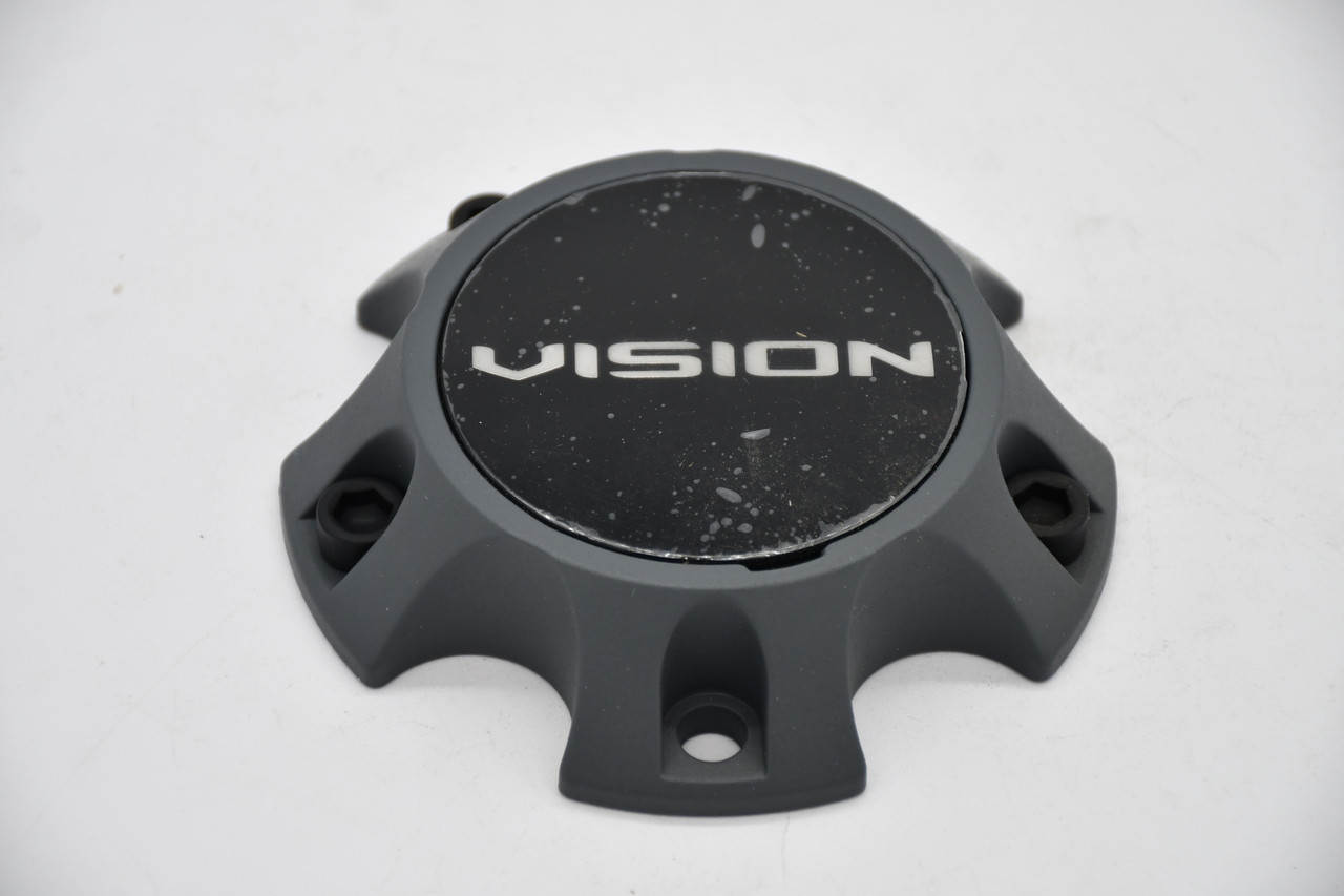 Vision 403 Tactical C354TG-65V Gray Black Center Wheel Center Cap Fits 5x4.5 5x5
