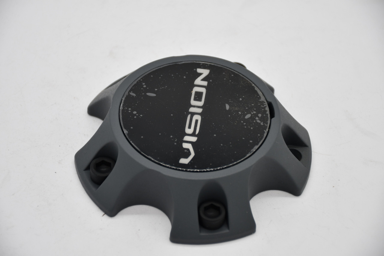Vision 403 Tactical C354TG-65V Gray Black Center Wheel Center Cap Fits 5x4.5 5x5