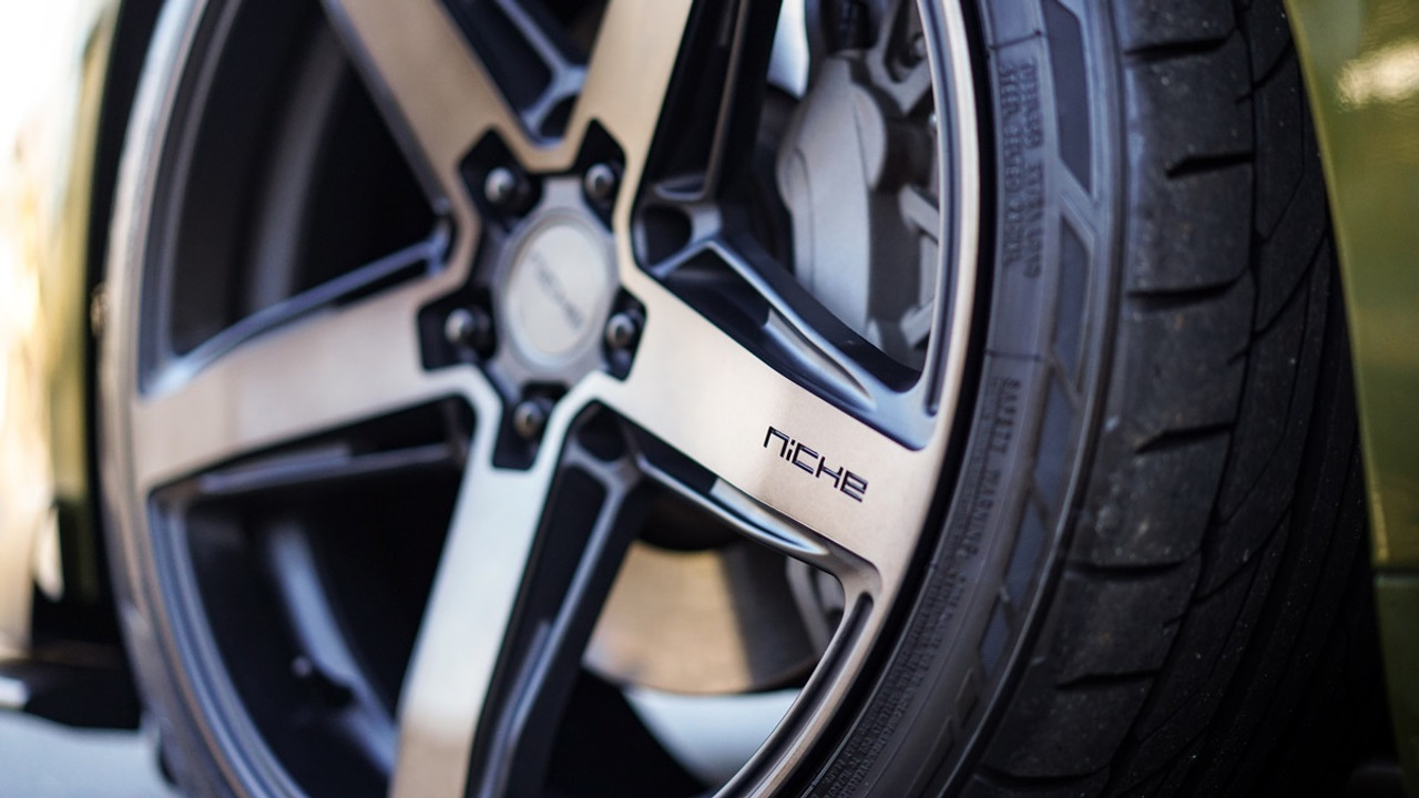 18" Niche  M271 Teramo 18x8 5x100 Matte Black Double Dark Tint Face Wheel 30mm