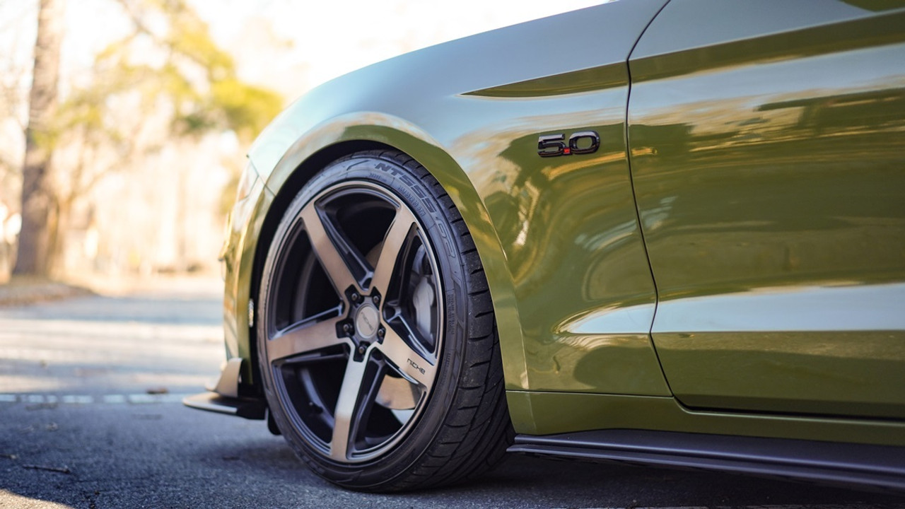 18" Niche  M271 Teramo 18x8 5x100 Matte Black Double Dark Tint Face Wheel 30mm