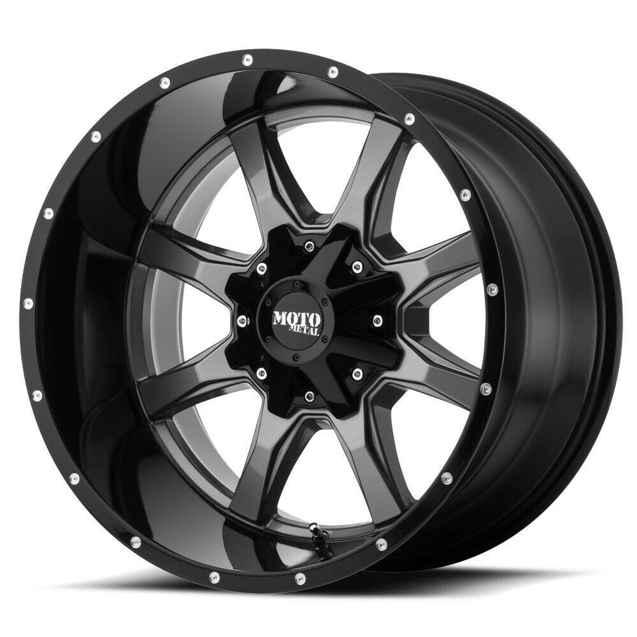 Moto Metal MO970 18x9 5x5.5 5x150 Gray Center Black Wheel 18