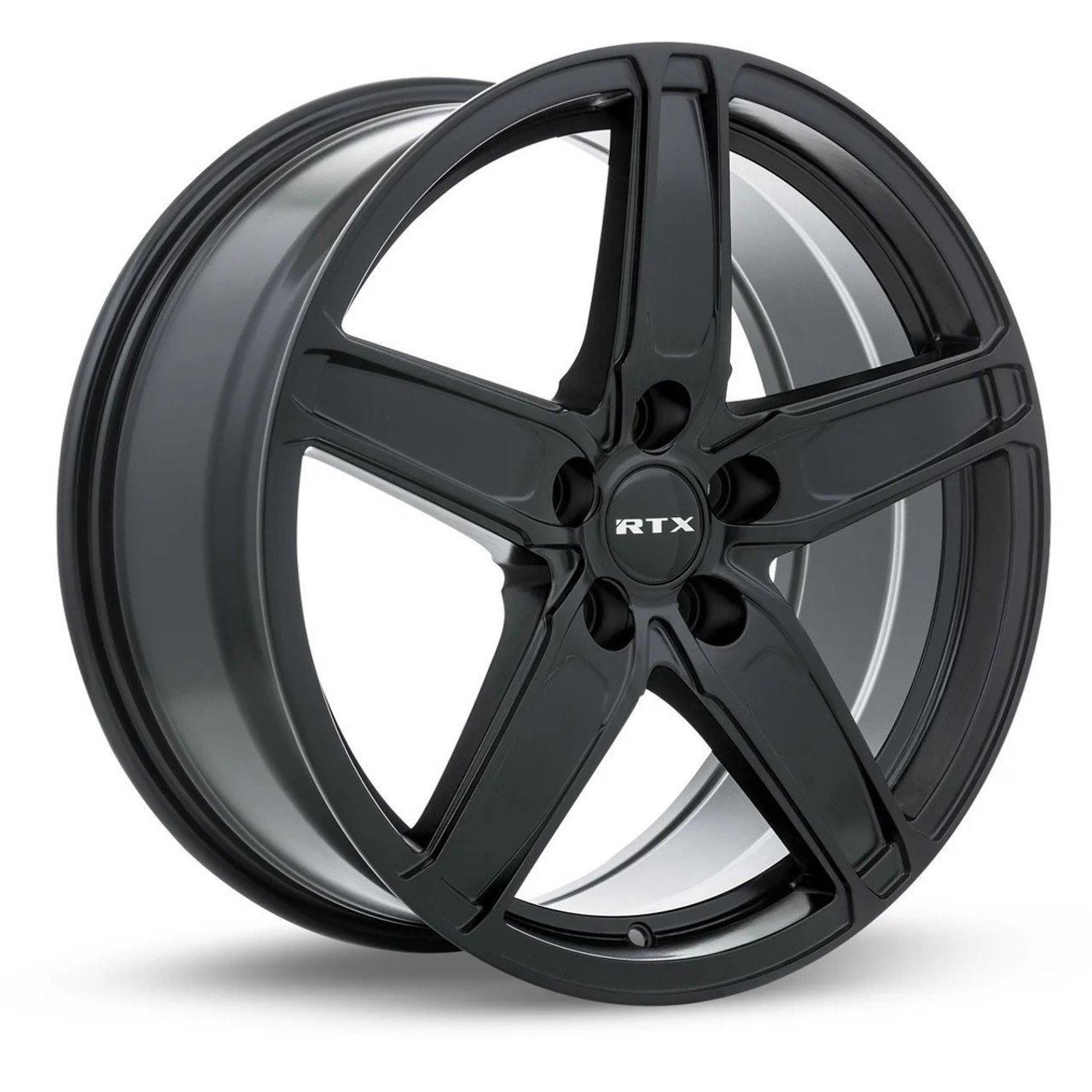 16" RTX Frost Gloss Black Wheel 16x6.5 5x100 35mm Rim