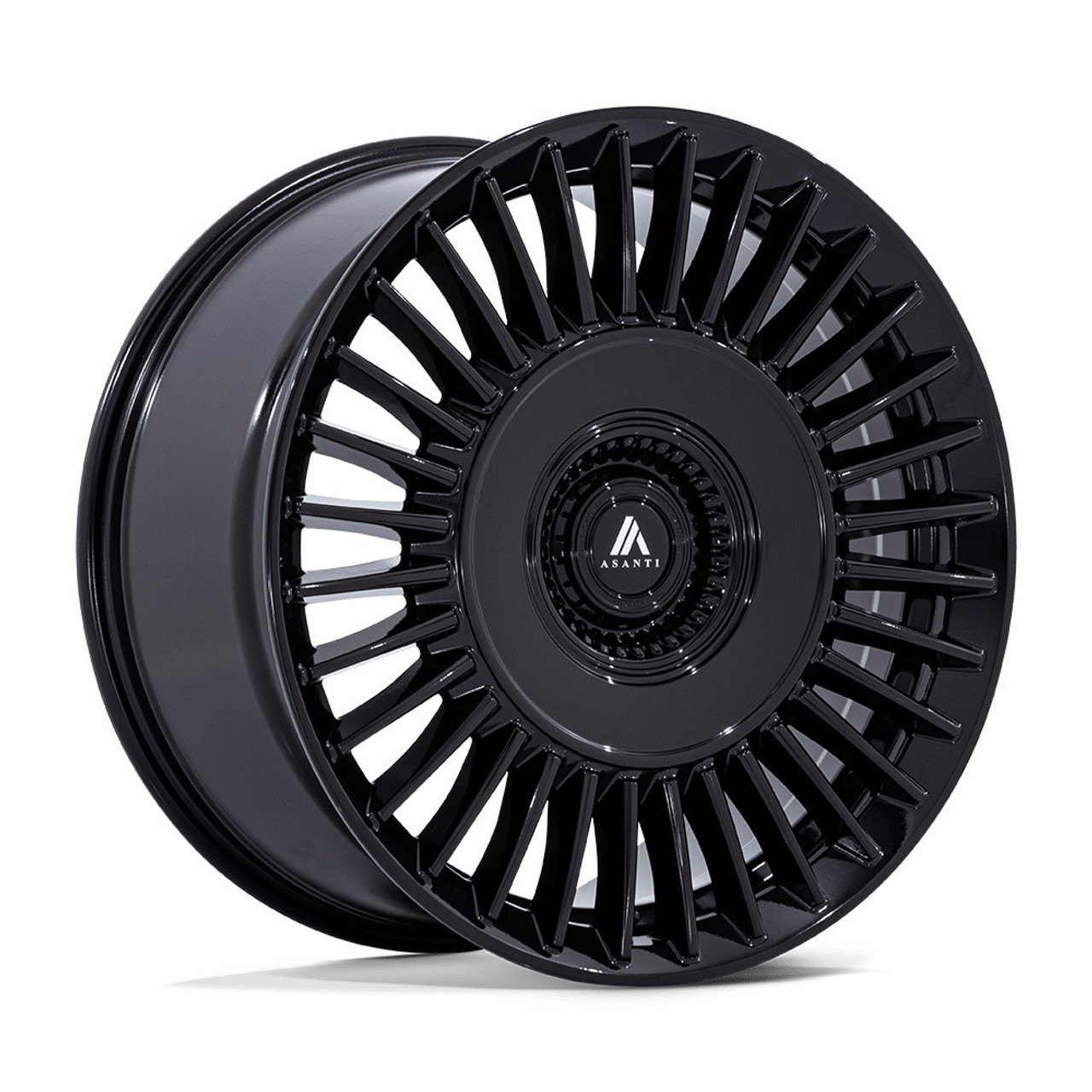 Set 4 20" Asanti Black AB040 Tiara Gloss Black 20x10.5 Wheels 5x115 5x120 18mm