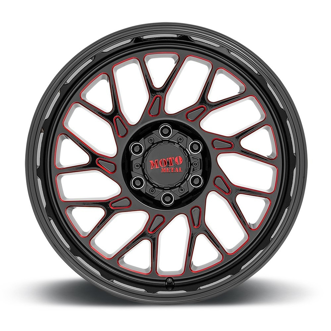 Moto Metal MO805 20x10 6x135 Gloss Black Milled Red Tint Wheel 20" -18mm