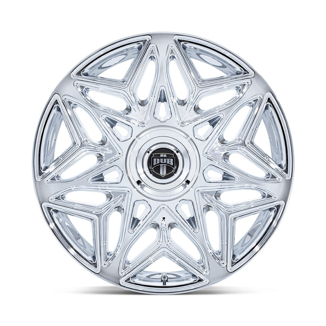 24" DUB 1PC DC274 Anomaly Chrome 24x10 Wheel 5x115 5x120 15mm Rim