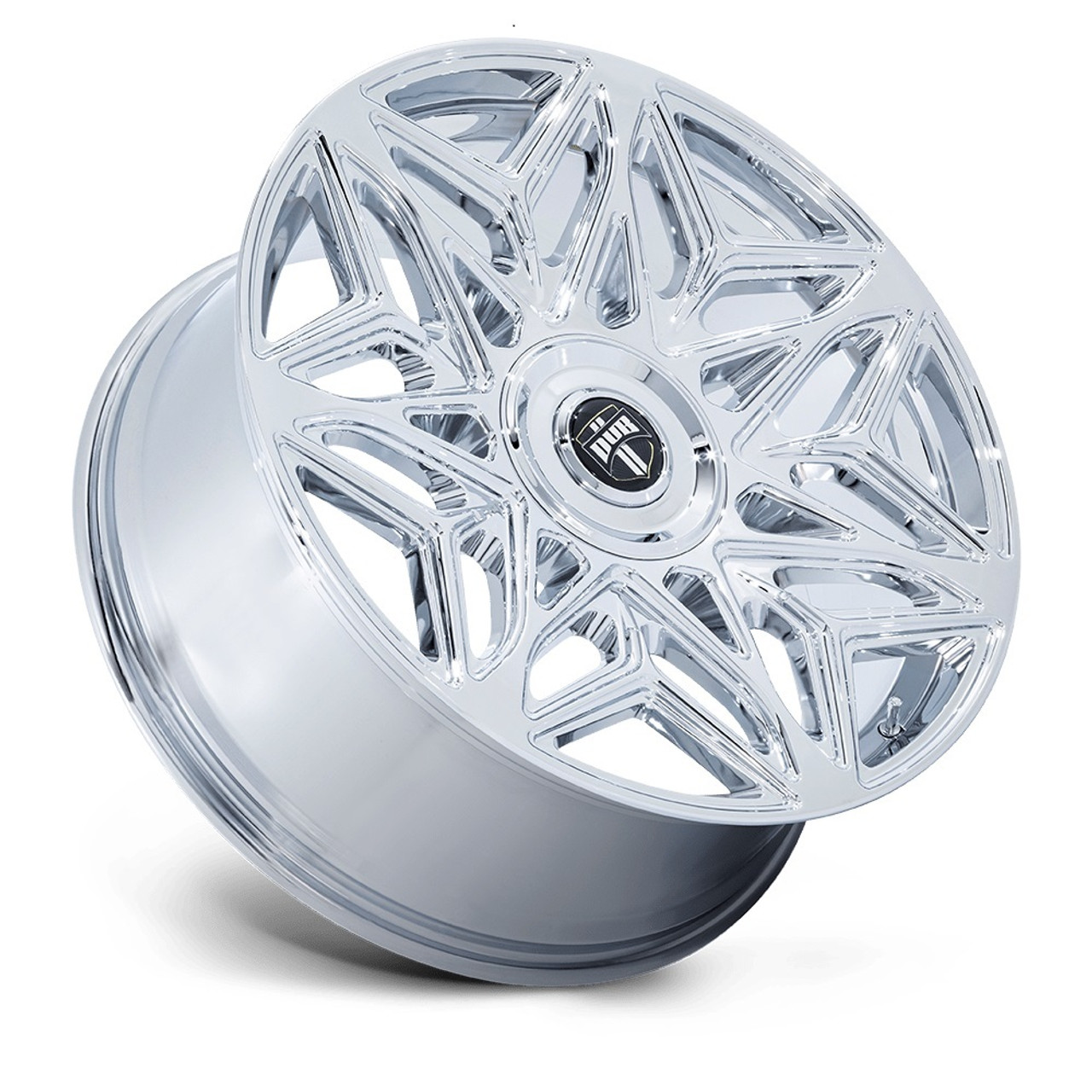 24" DUB 1PC DC274 Anomaly Chrome 24x10 Wheel 5x115 5x120 15mm Rim