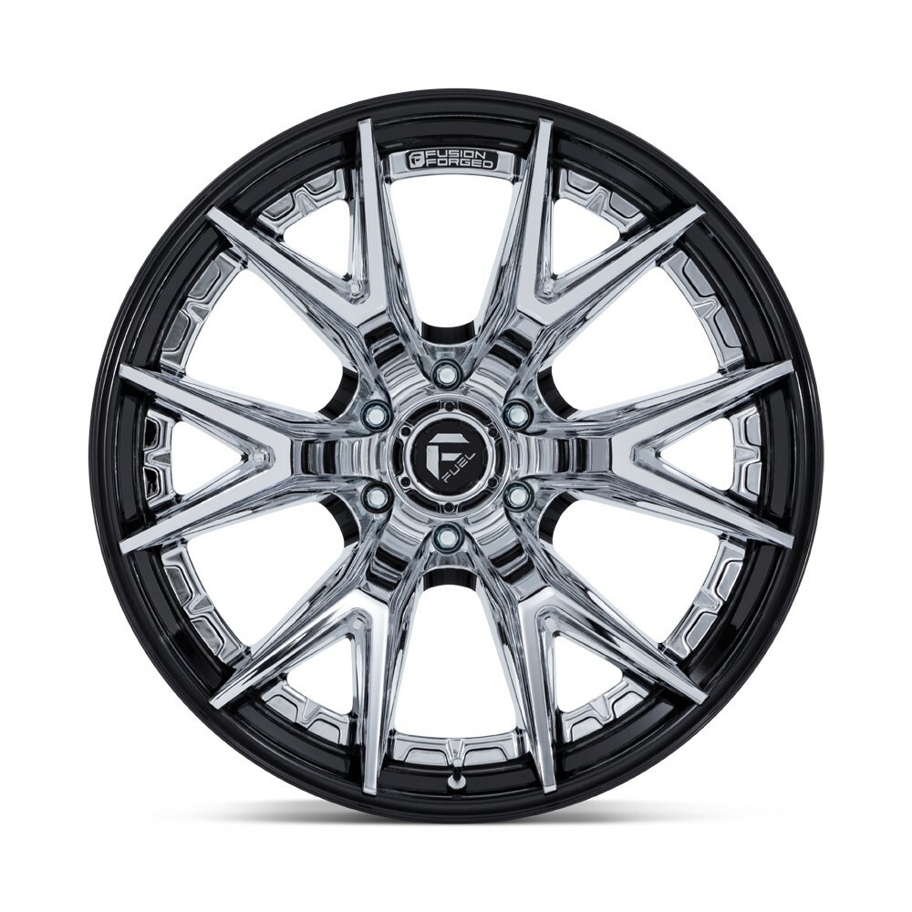 Set 4 20" Fuel FC402 Catalyst Chrome Gloss Black Lip 20x9 Wheels 8x170 1mm Rims