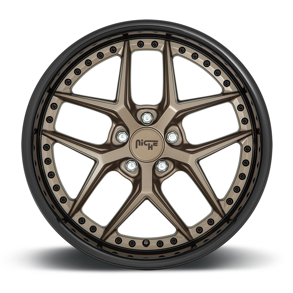 Niche  M227 Vice 20x10.5 5x120 Matte Bronze Black Bead Ring Wheel 20" 35mm