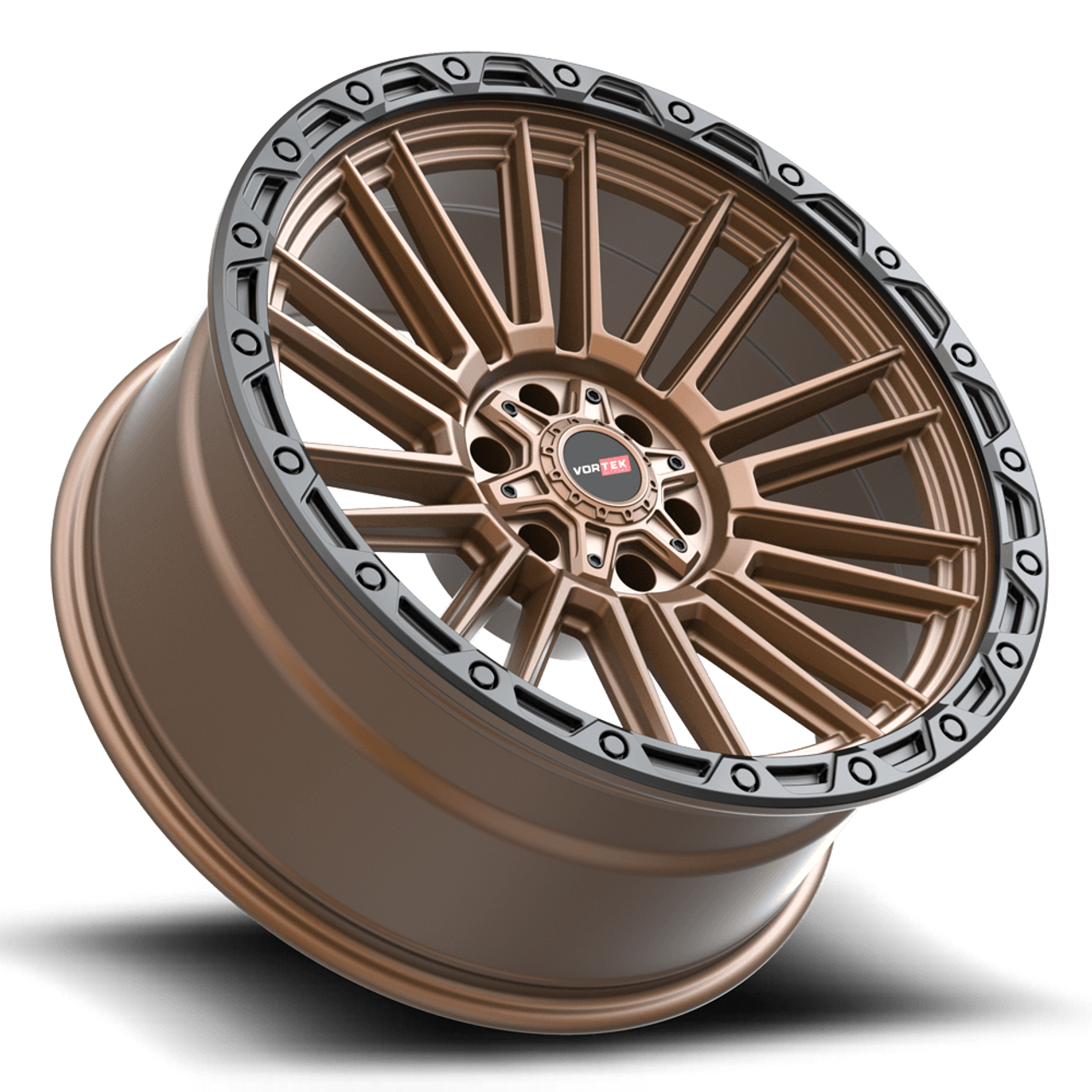 17" Vortek VRT-604 Matte Bronze 17x9 Wheel 5x5 5x5.5 -12mm Rim For Chevy Jeep
