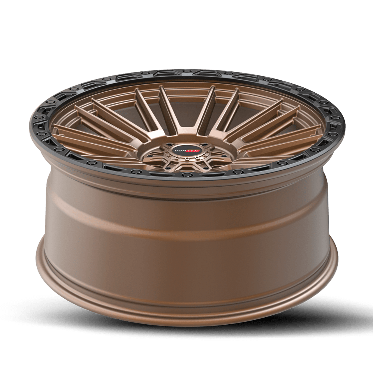 17" Vortek VRT-604 Matte Bronze 17x9 Wheel 5x5 5x5.5 -12mm Rim For Chevy Jeep