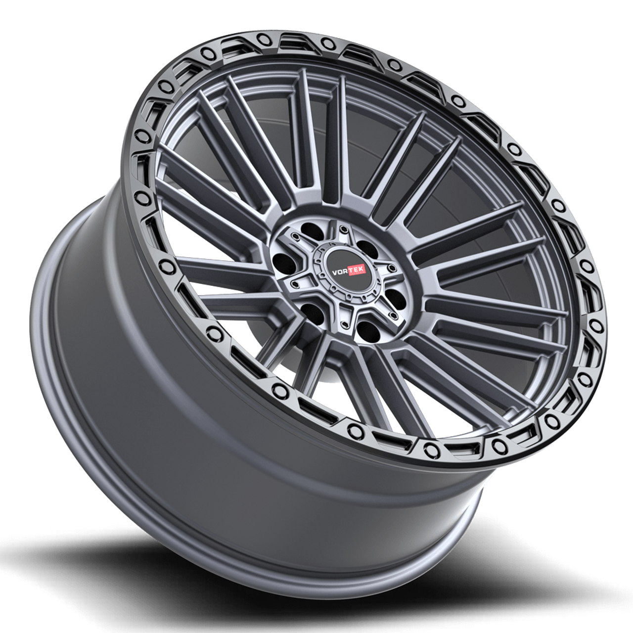 17" Vortek VRT-604 Matte Titanium 17x9 Wheel 5x5 5x5.5 0mm Rim For Ford Jeep
