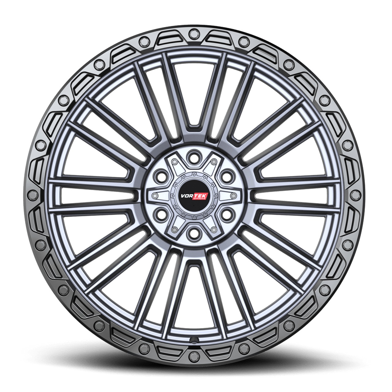 17" Vortek VRT-604 Matte Titanium 17x9 Wheel 5x5 5x5.5 0mm Rim For Ford Jeep