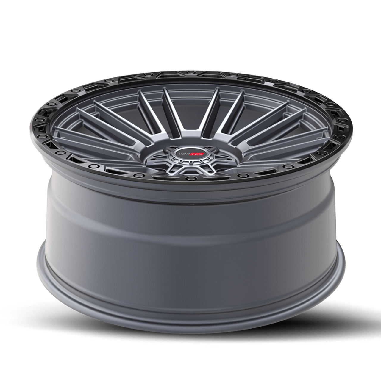 17" Vortek VRT-604 Matte Titanium 17x9 Wheel 5x5 5x5.5 0mm Rim For Ford Jeep