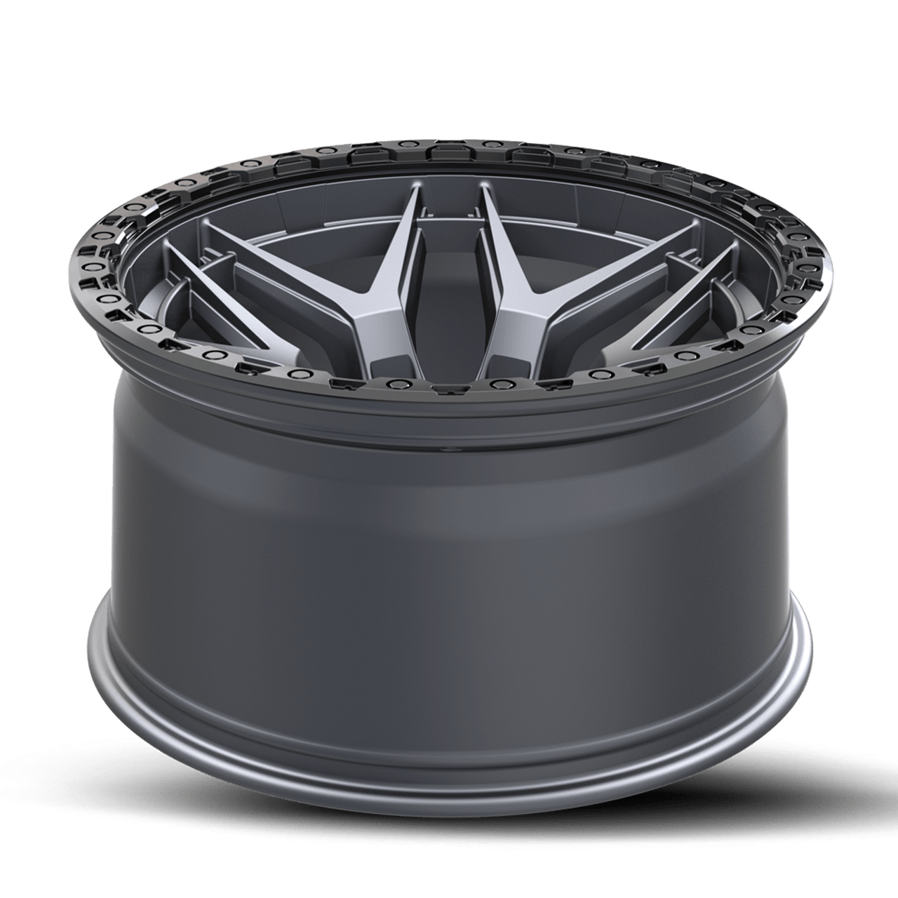 22" Vortek Atheno VRT-603 Matte Titanium 22x12 Wheel 6x135 6x5.5 -44mm Lifted