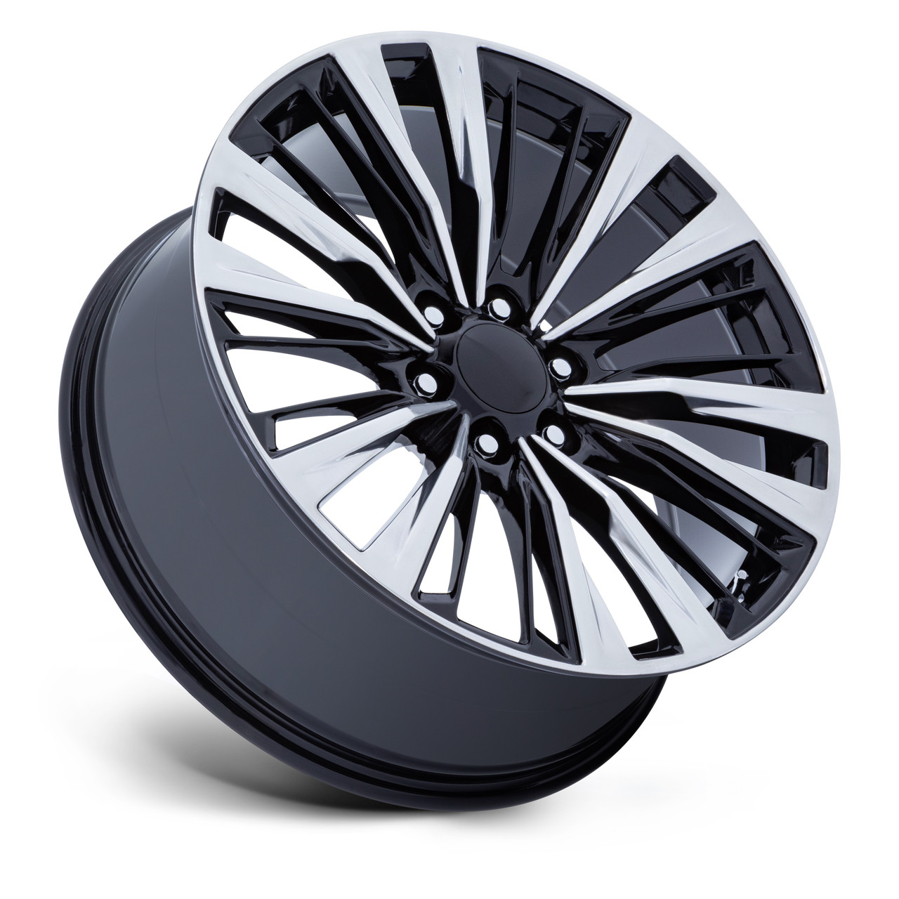 24" Performance Replicas PR226 Gloss Black Polished 24x10 Wheel 6x5.5 31mm Rim