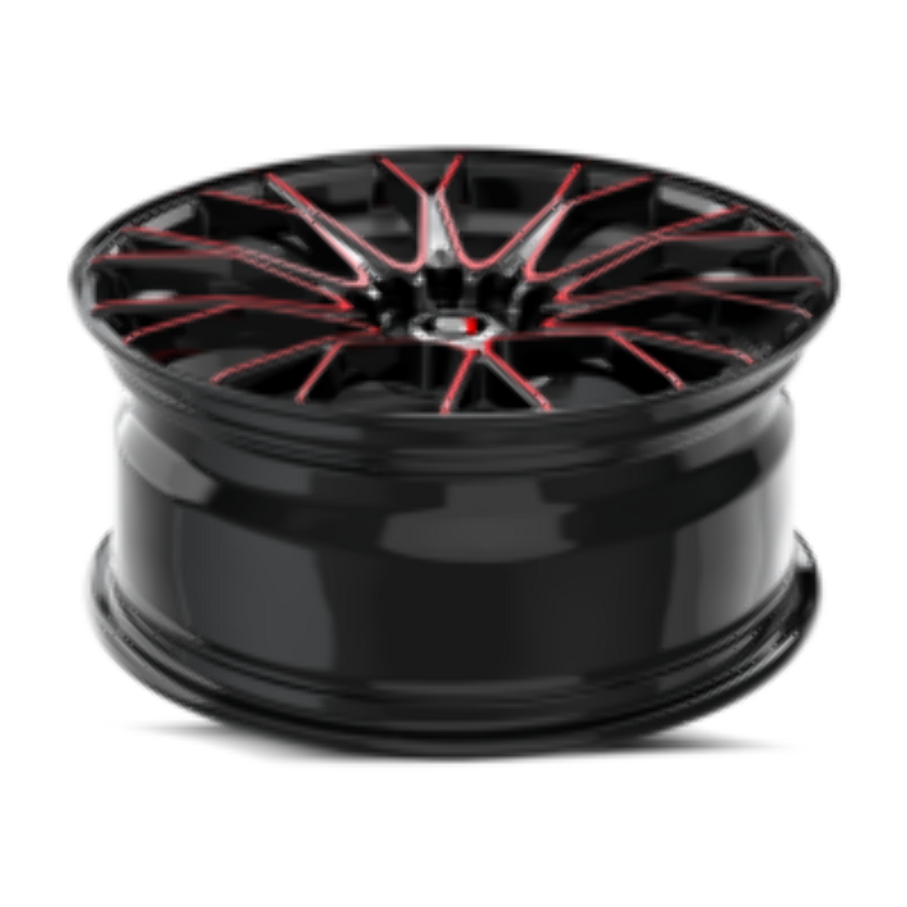 Set 4 17" Spec-1 SP-59 Gloss Black & Red Machined 17x7.5 Wheels 5x4.5 5x120 42mm