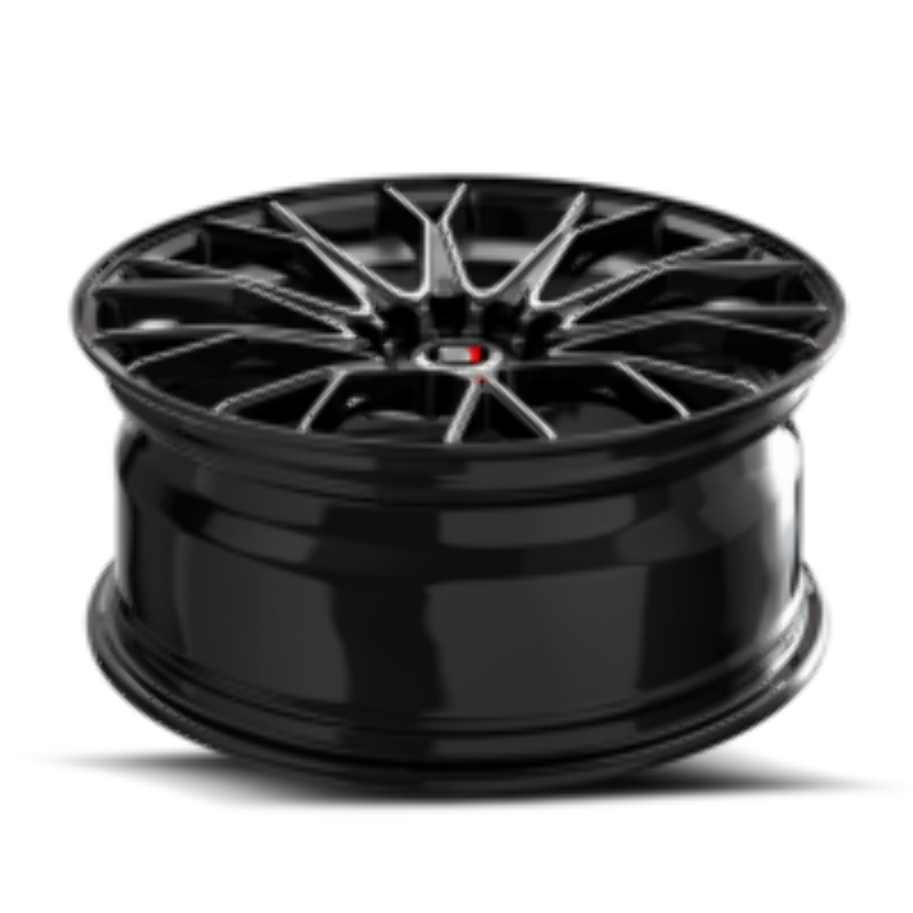 Set 4 17" Spec-1 SP-59 Gloss Black & Machined 17x7.5 Wheels 4x100 4x4.5 42mm Rim