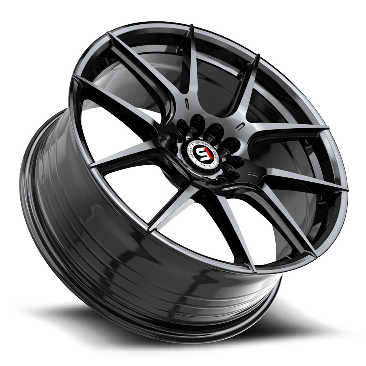 17" Spec-1 SP-71 Gloss Black 17x8 Wheel 5x4.5 5x120 42mm Rim