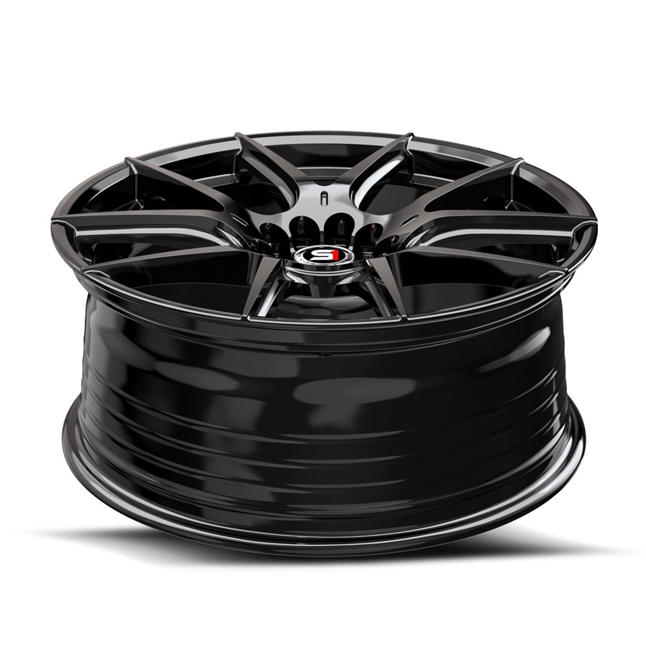 17" Spec-1 SP-71 Gloss Black 17x8 Wheel 5x4.5 5x120 42mm Rim