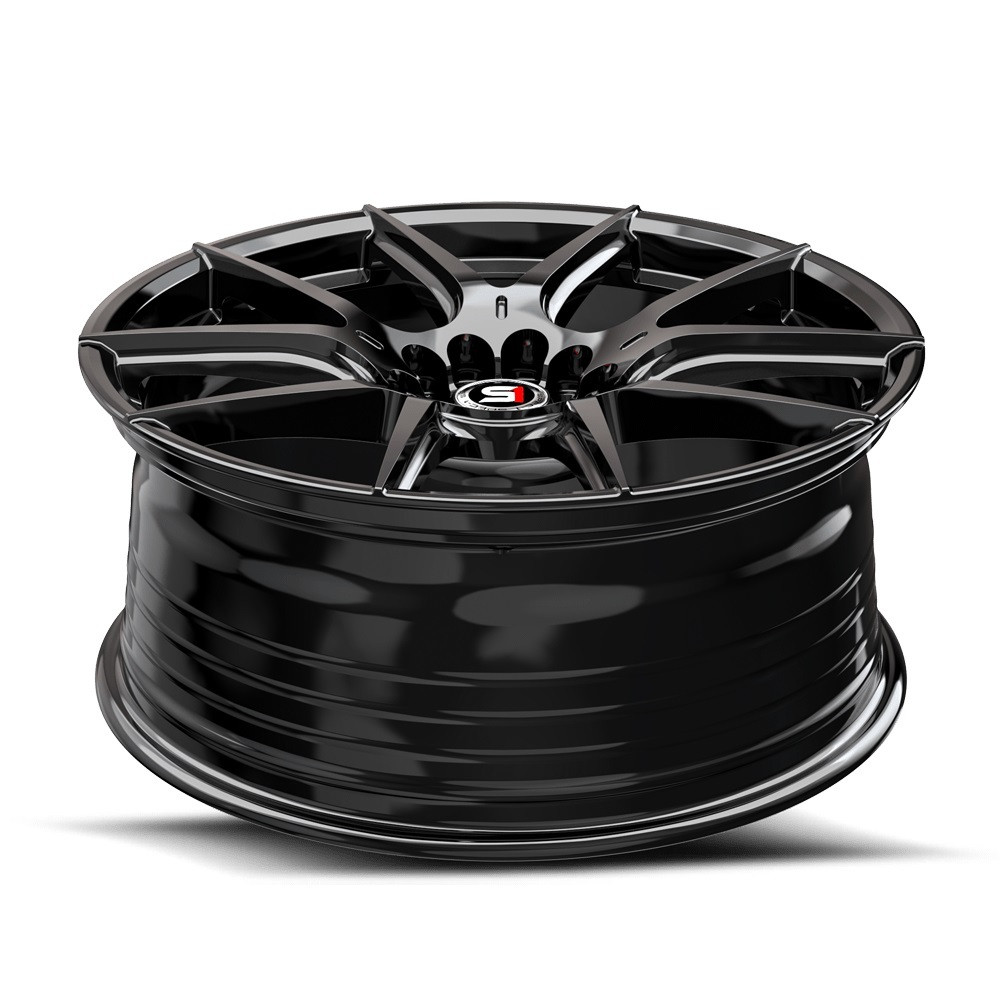 Set 4 17" Spec-1 SP-71 Gloss Black 17x8 Wheels 5x108 5x4.5 42mm Rims