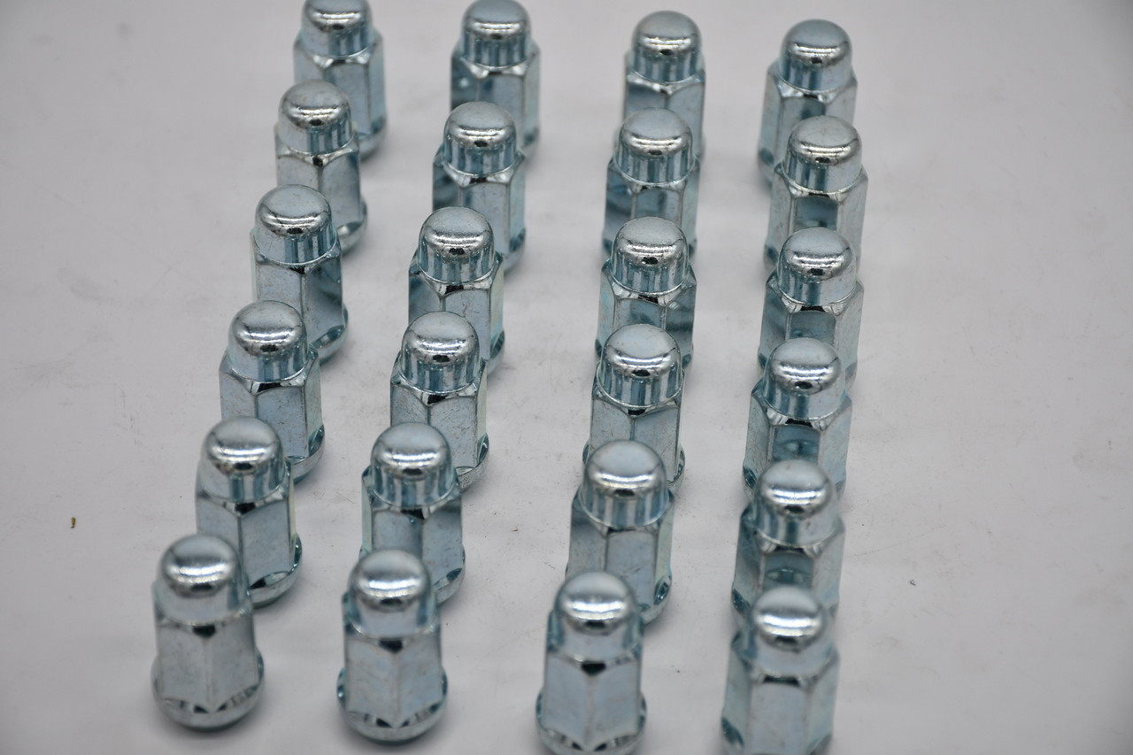 Set 24 Zinc Lug Nuts 1/2" 5/6 Lug Wheel Fitment 3/4" 19mm Hex Long Kit Fits Jeep