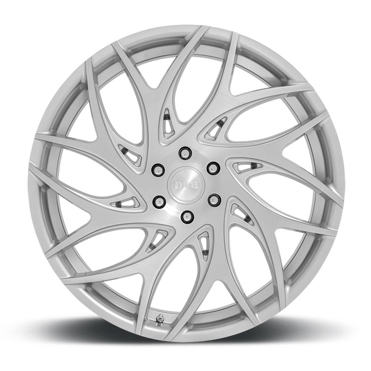 DUB 1PC S261 G.O.A.T. 26x10 6x135 Silver Brushed Face Wheel 26" 30mm Truck Rim