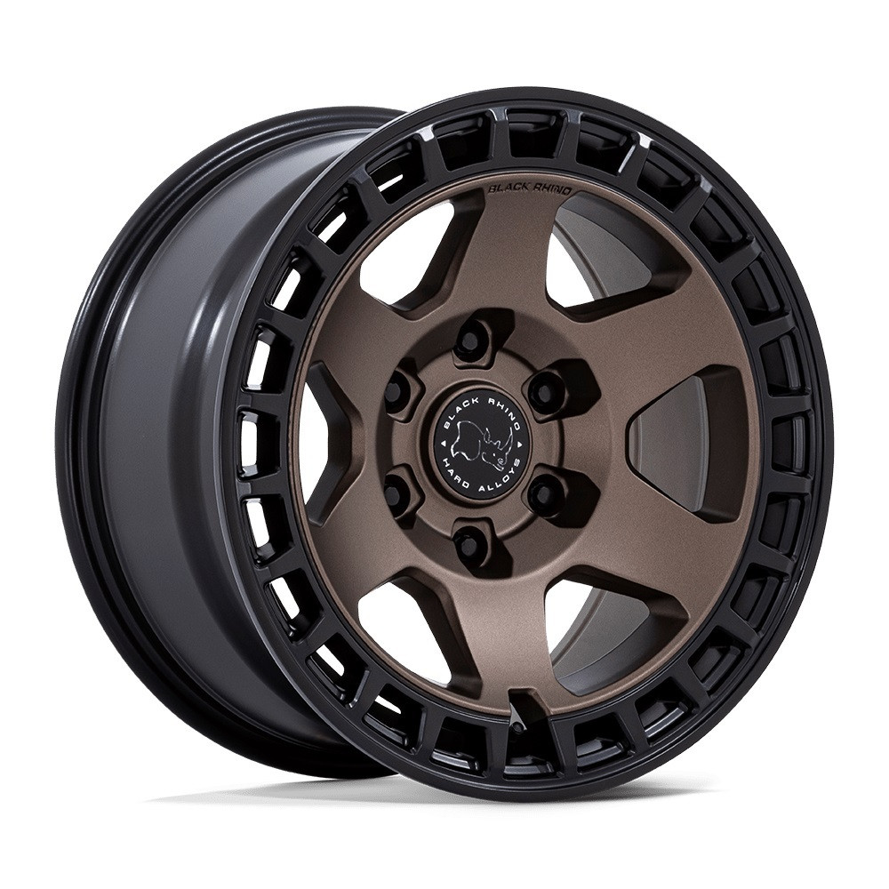 Set 4 17" Black Rhino BR022 Bahari Burnt Bronze Black Lip 17x8.5 5x5 -10mm Rims