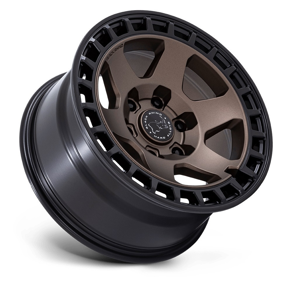 Set 4 17" Black Rhino BR022 Bahari Burnt Bronze Black Lip 17x8.5 5x5 -10mm Rims