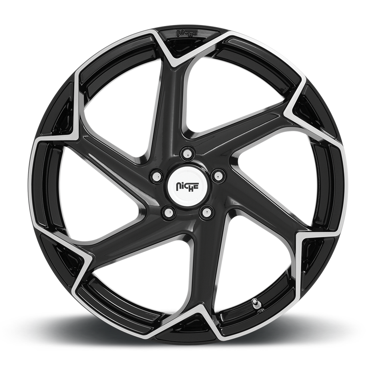 Niche 1PC M255 Flash 20x9 5x115 Gloss Black Brushed Wheel 20" 18mm Rim