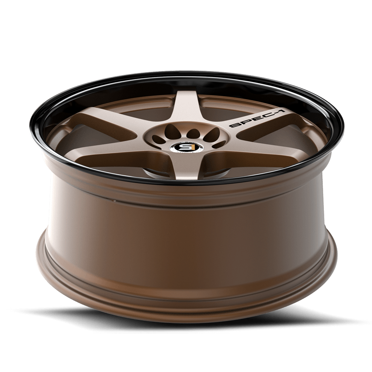 18" Spec-1 SPT-33 Matte Bronze & Black Lip 18x8.5 Wheel 4x100 4x4.5 38mm Rim
