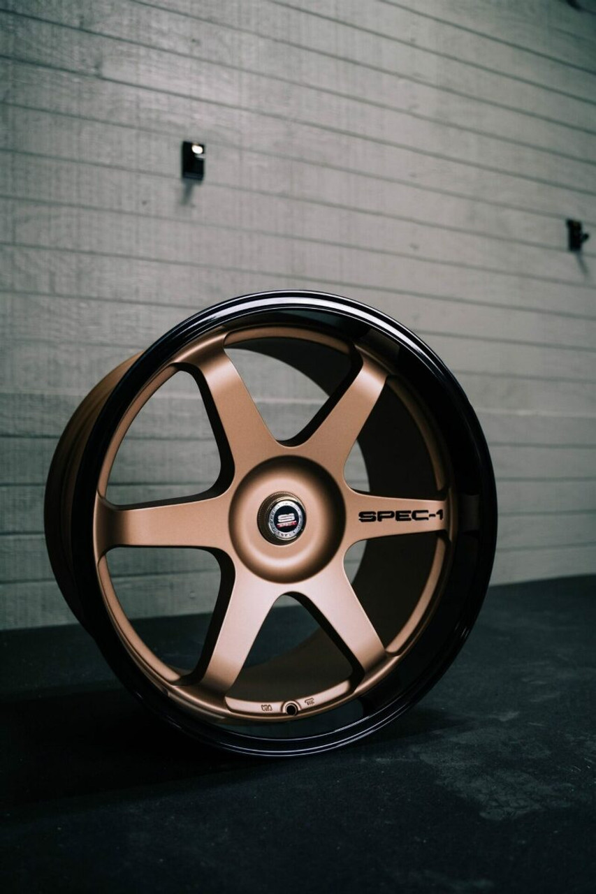 Set 4 17" Spec-1 SPT-33 Matte Bronze Black Lip 17x8 Wheels 5x110 5x4.5 38mm Rims