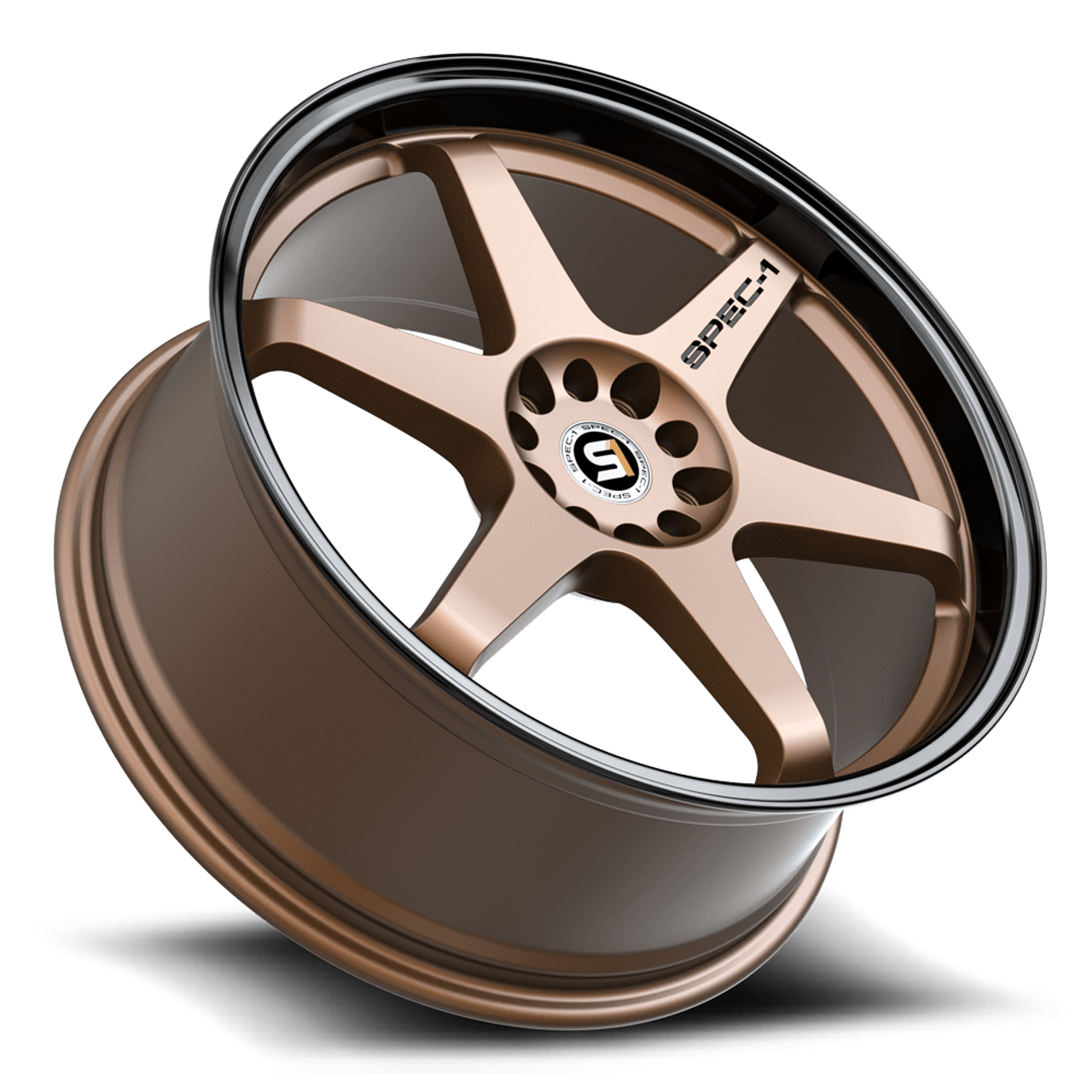 17" Spec-1 SPT-33 Matte Bronze & Black Lip 17x8 Wheel 5x105 5x4.5 38mm Rim