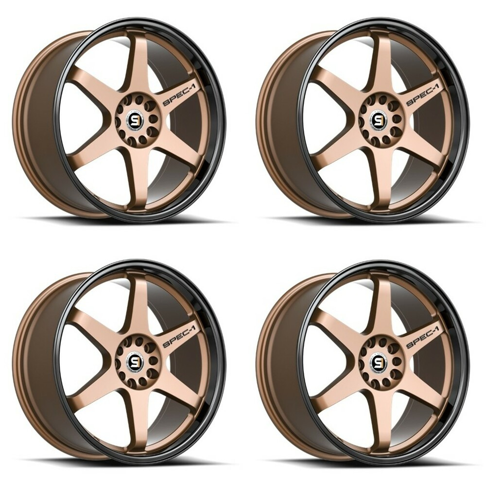 Spec-1 SPT-33 Wheels 17 Inch 5x105 5x4.5 (5x114.3) Matte Bronze & Blac