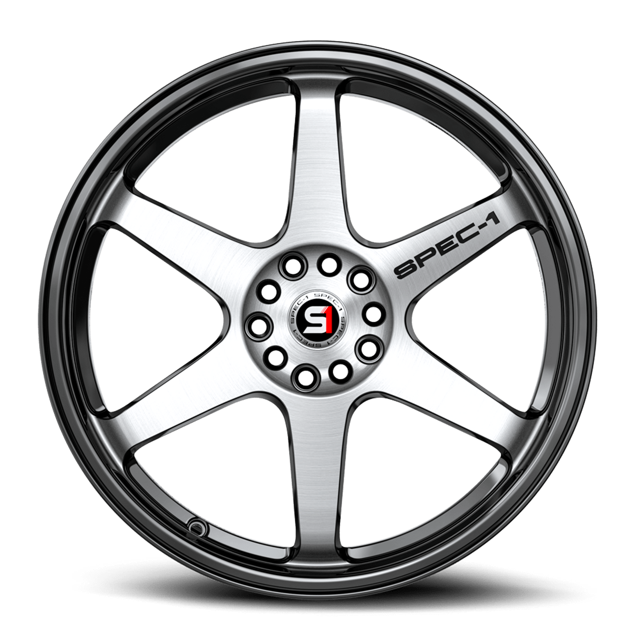17" Spec-1 SPT-33 Gloss Black & Machined 17x8 Wheel 5x110 5x4.5 38mm Rim