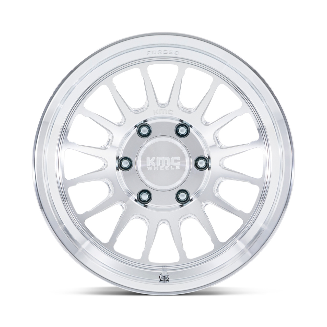Set 4 18" KMC KM447 Impact Forged Monoblock Raw Machined 18x9 Wheels 6x5.5 18mm
