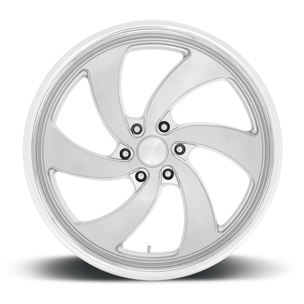 24" US Mag U134 Desperado 24x10 5x4.75 Silver Brushed Milled Left Wheel 5mm