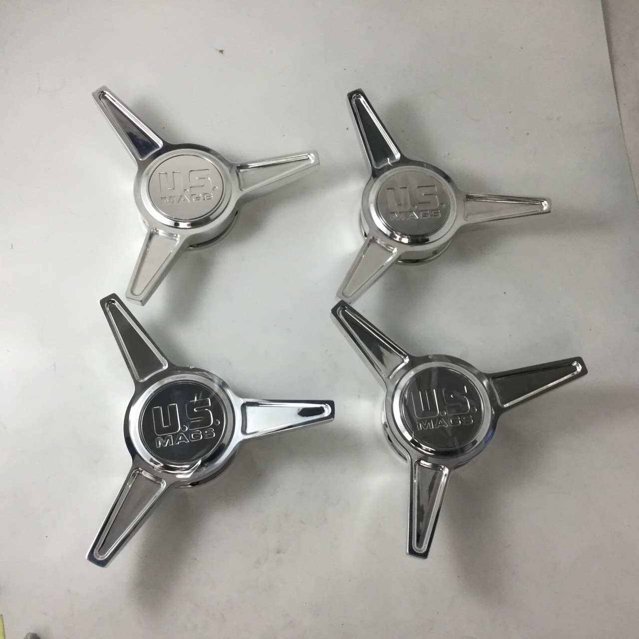 Set of 4 U.S Mags Knock-Off Cap Polished Center Caps Rambler Bandit 1003-83-06H