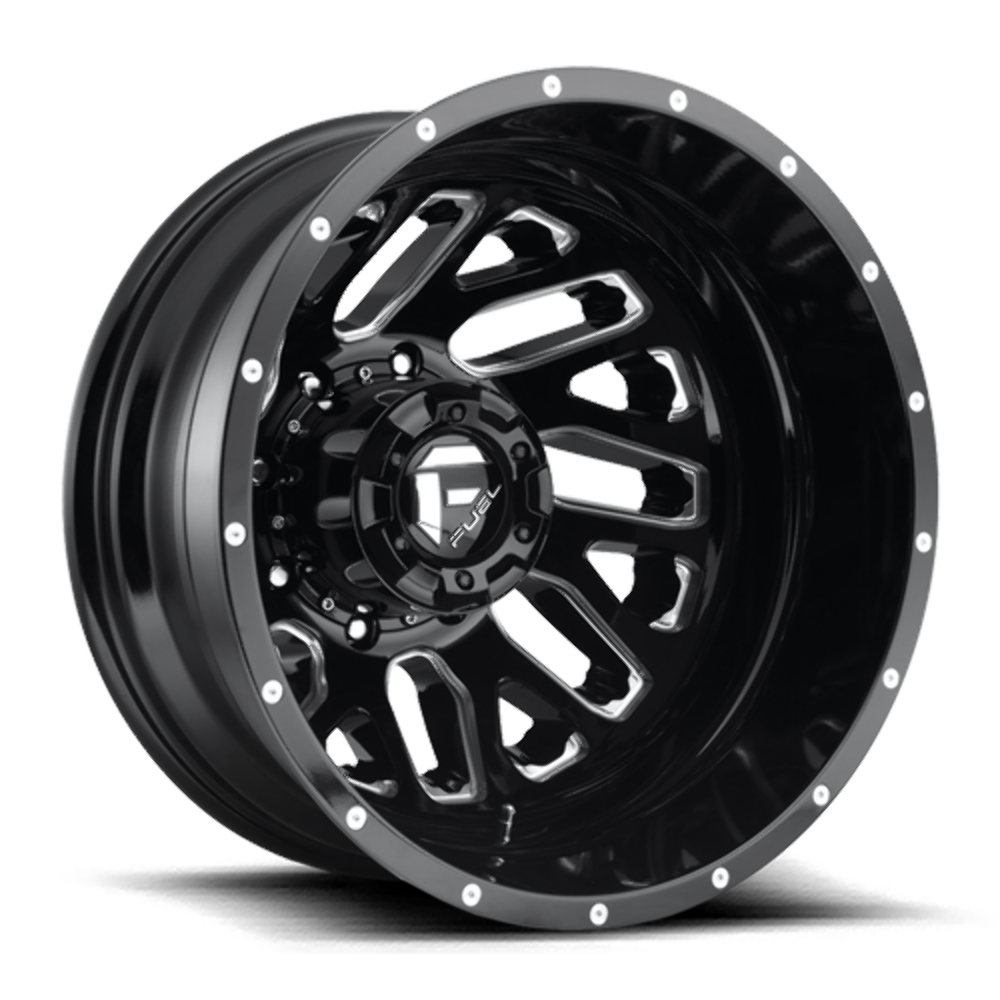Fuel 1PC D581 Triton 20x8.25 8x210 Gloss Black Milled Wheel 20" -195mm Rim
